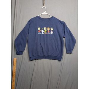 Peanuts‎ EMBROIDERED Snoopy Charlie Brown & Gang Navy Graphic XL (16-18) Jr.